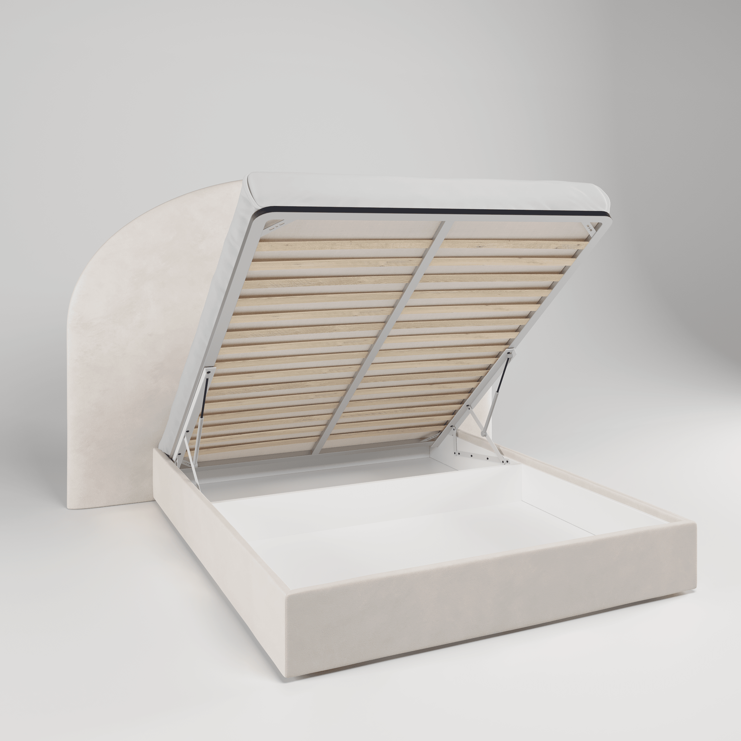 Мягкая кровать Аура, NEO 25 (серый), 160х200