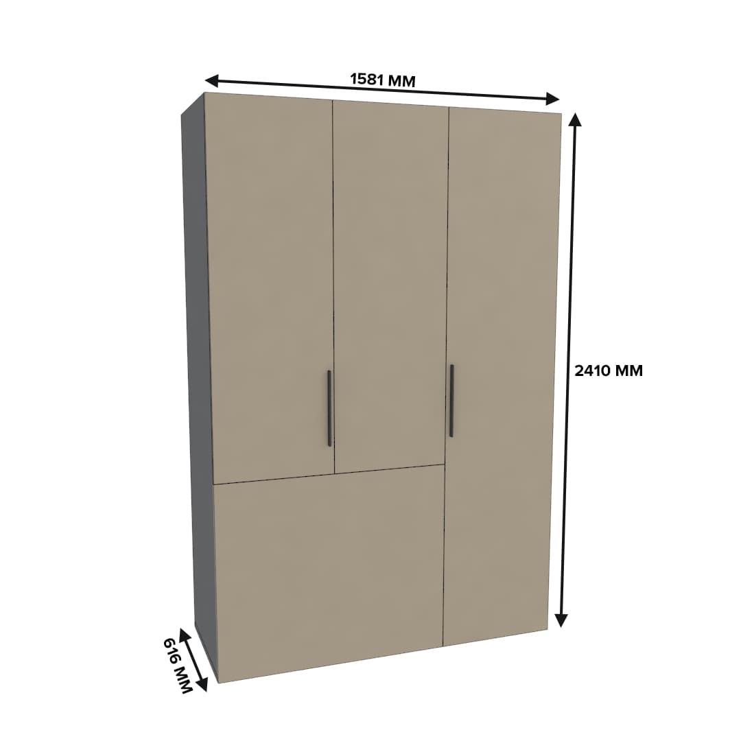 Шкаф двухдверный с фальш-стенкой и раздвижжными дверьми Z205 L/R