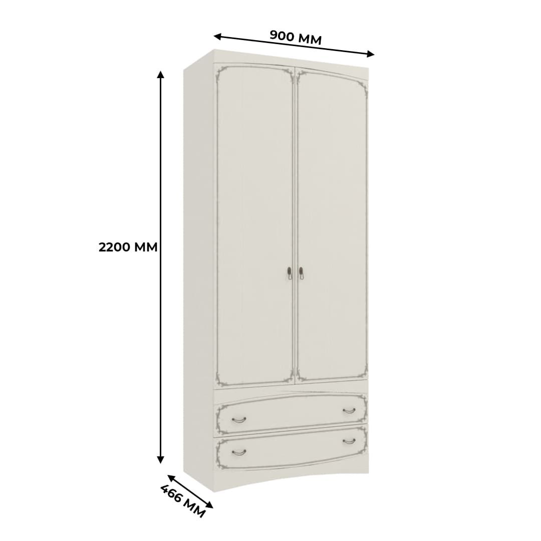 Шкаф 2 дверный с ящиками S213 