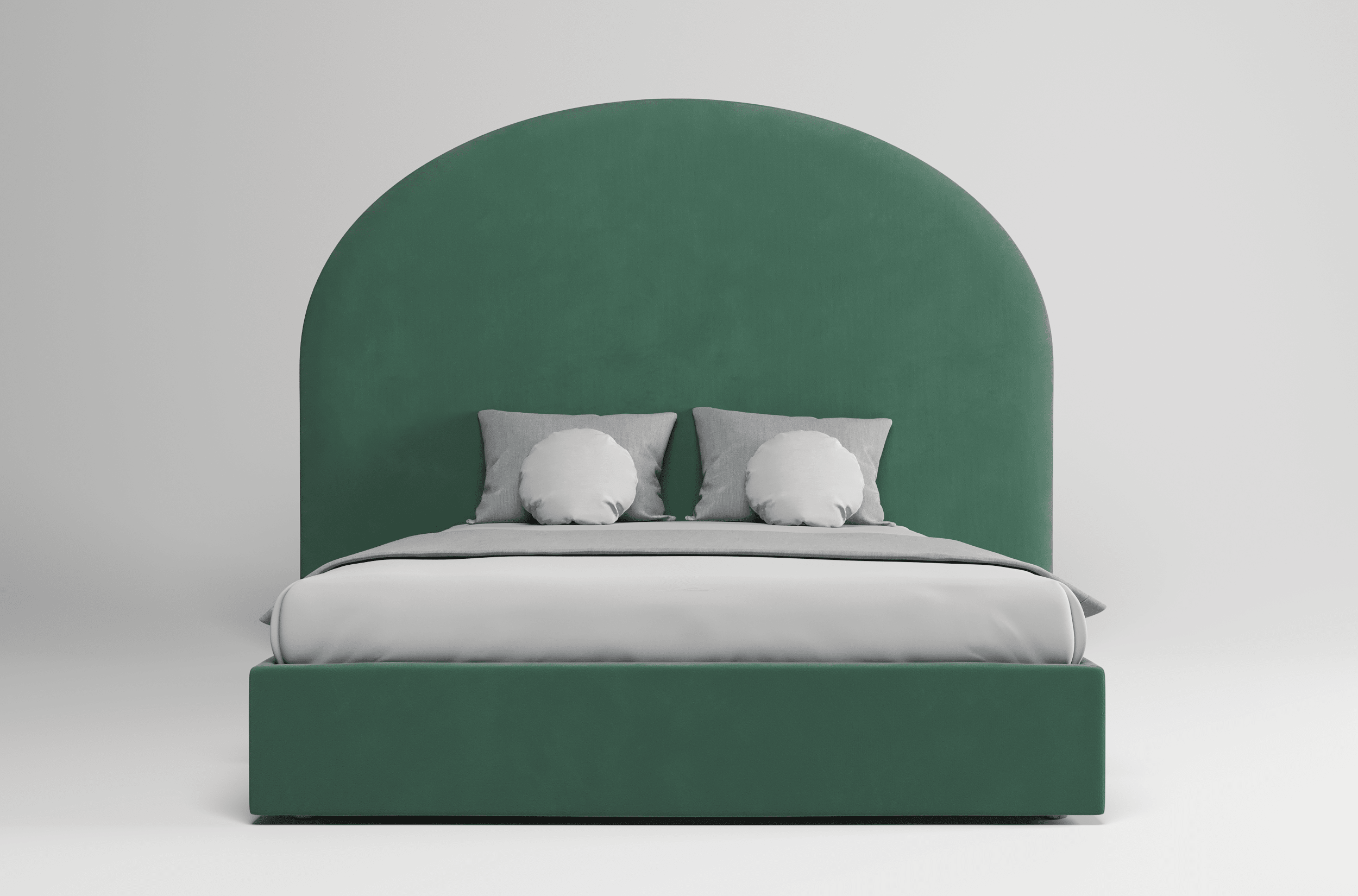 Мягкая кровать Аура, NEO 23 (зеленый), 140х200