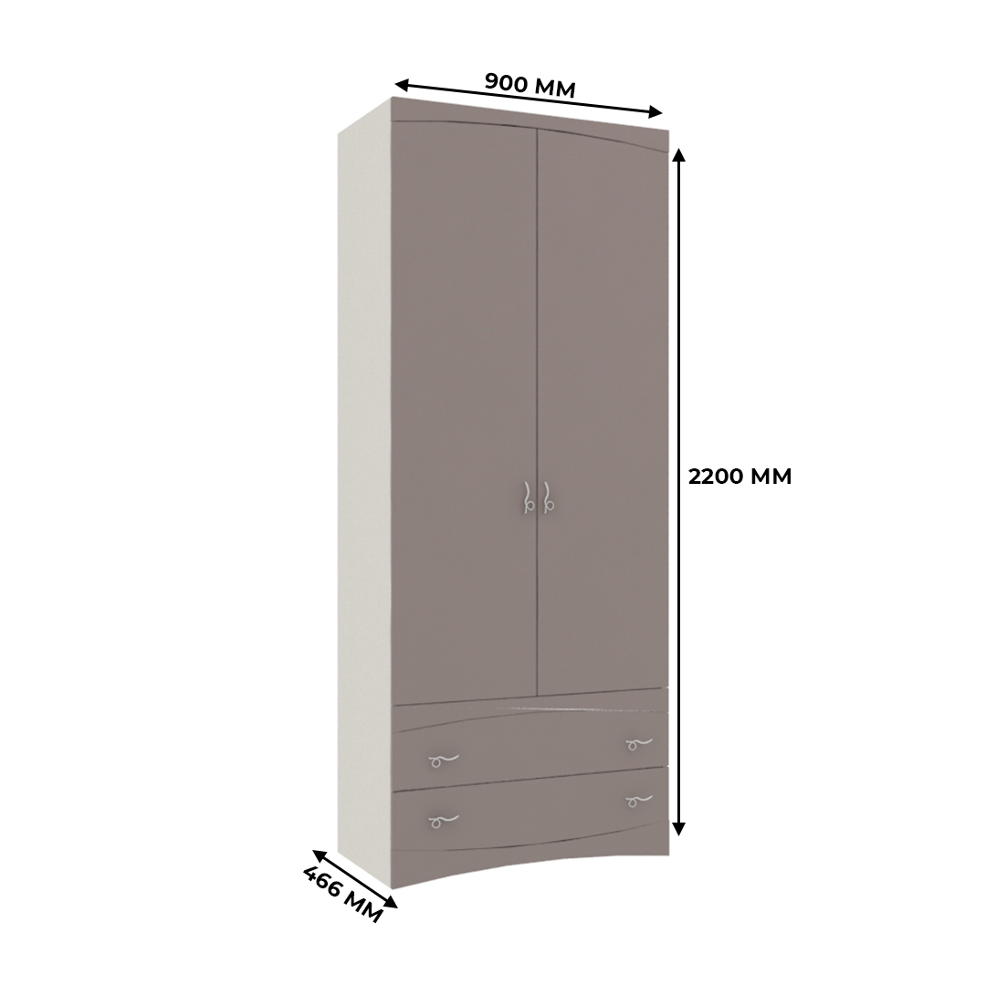 Шкаф 2 дверный с ящиками S-213.1