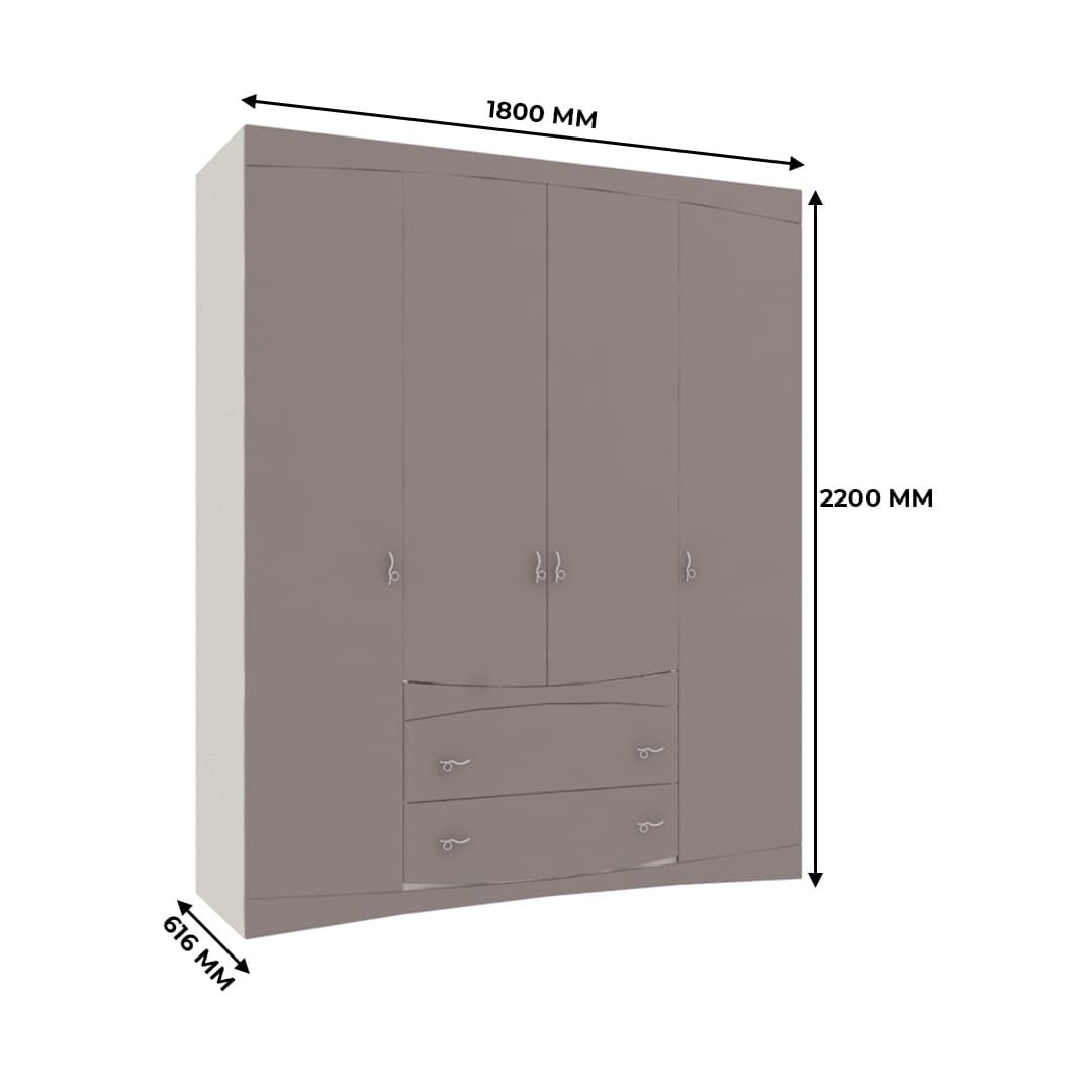 Шкаф 4 дверный с ящиками S-204.1