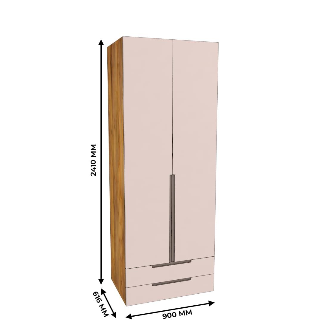 Шкаф 2 дверный с ящиками ZE211.60