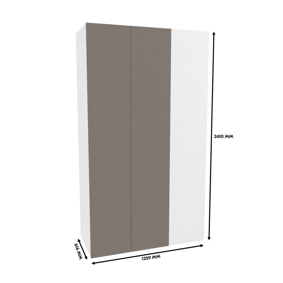 Шкаф со складными дверьми и фальш панелью ZE206 L/R