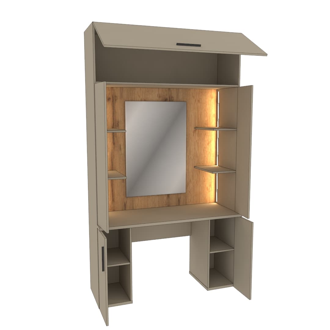 Стол туалетный с секцией и зеркалом с подсветкой  Z404.44.1