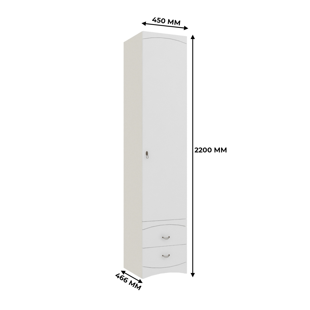Шкаф 1 дверный с ящиками  S-221.1 L/R 