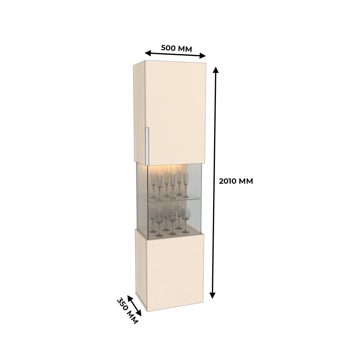 Шкаф напольный с подсветкой ZE225.1 L/R