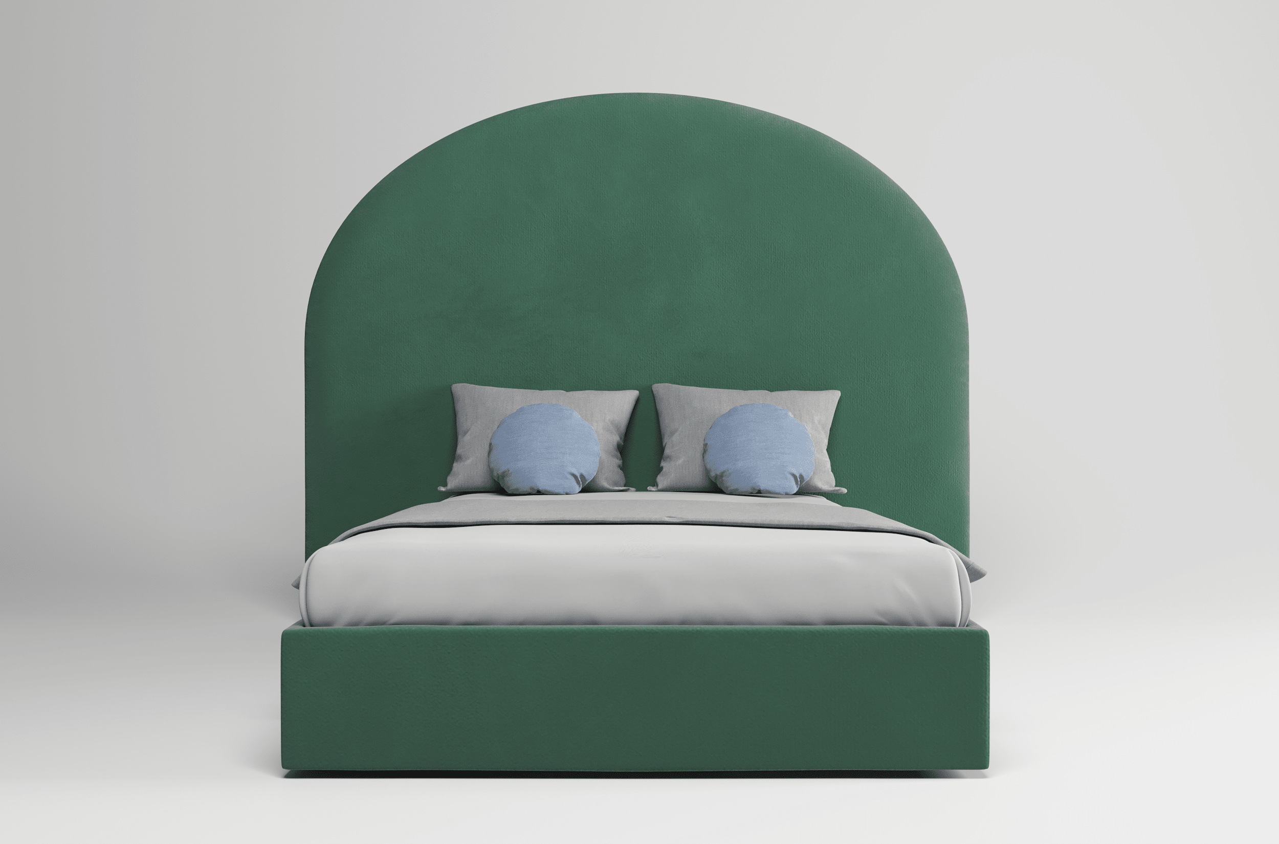 Мягкая детская кровать Аура, NEO 23 (зеленый), 120х200 
