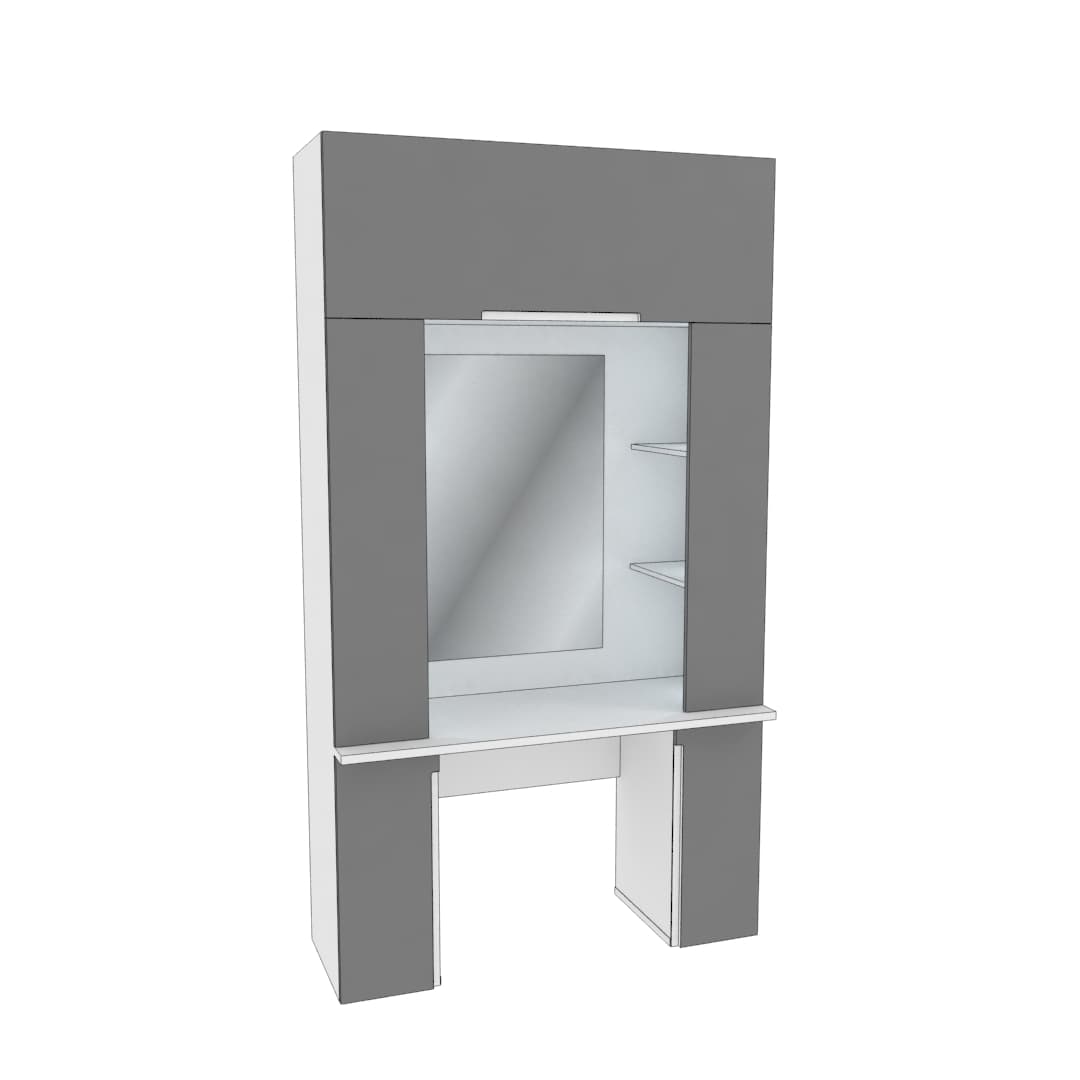 Стол туалетный с секцией и зеркалом с подсветкой  ZE404.44.1