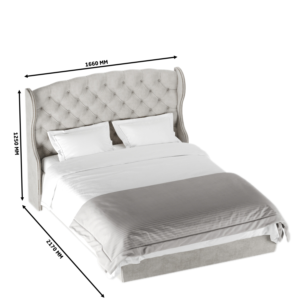 Кровать двуспальная мягкая Chloe с подъемным механизмом