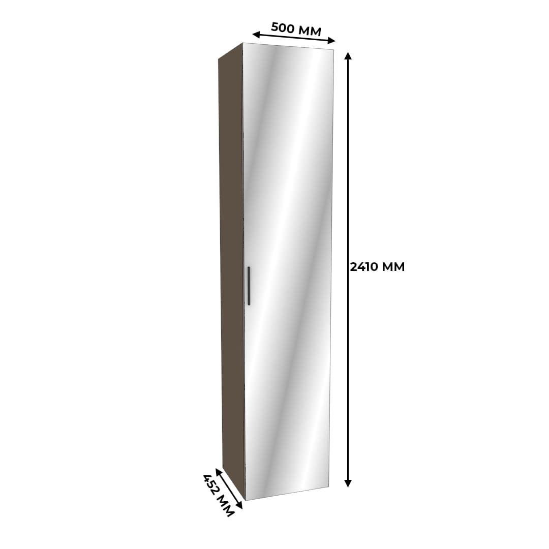 Шкаф 1 дверный широкий с зеркалом ZG221.44-4Z