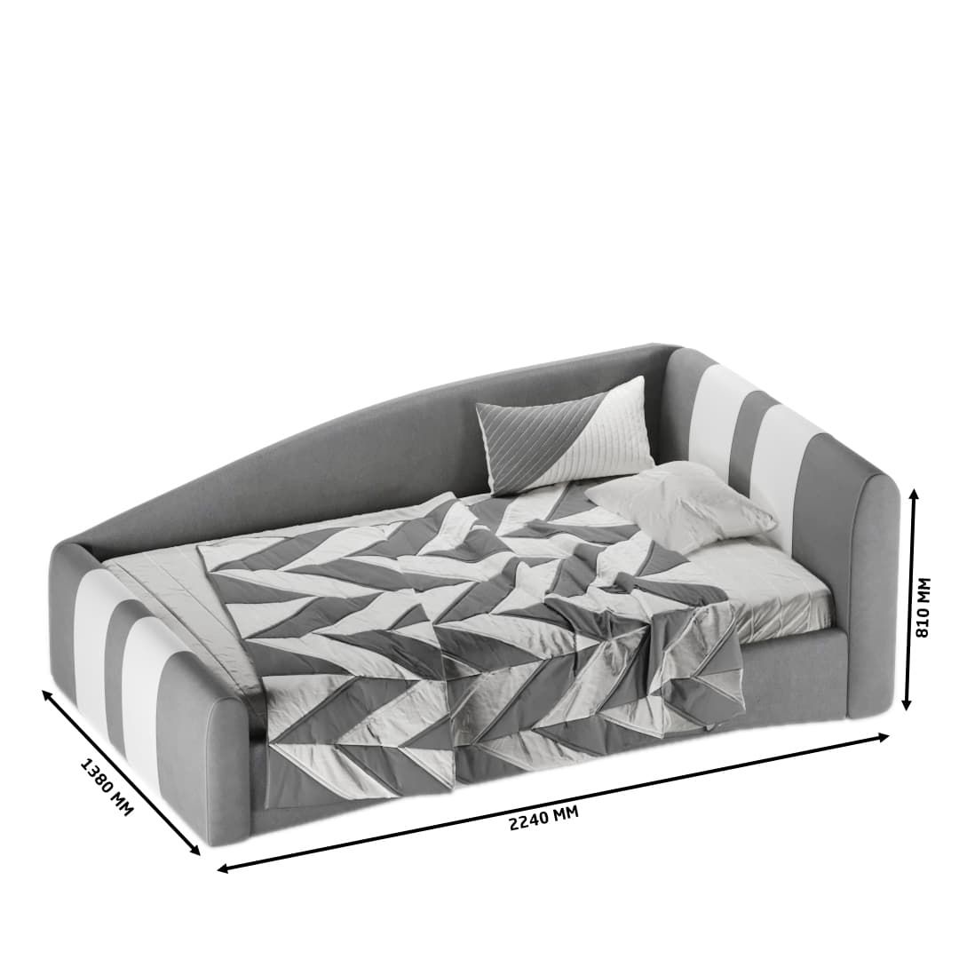Кровать мягкая с ящиком для белья Formula, 120х200 