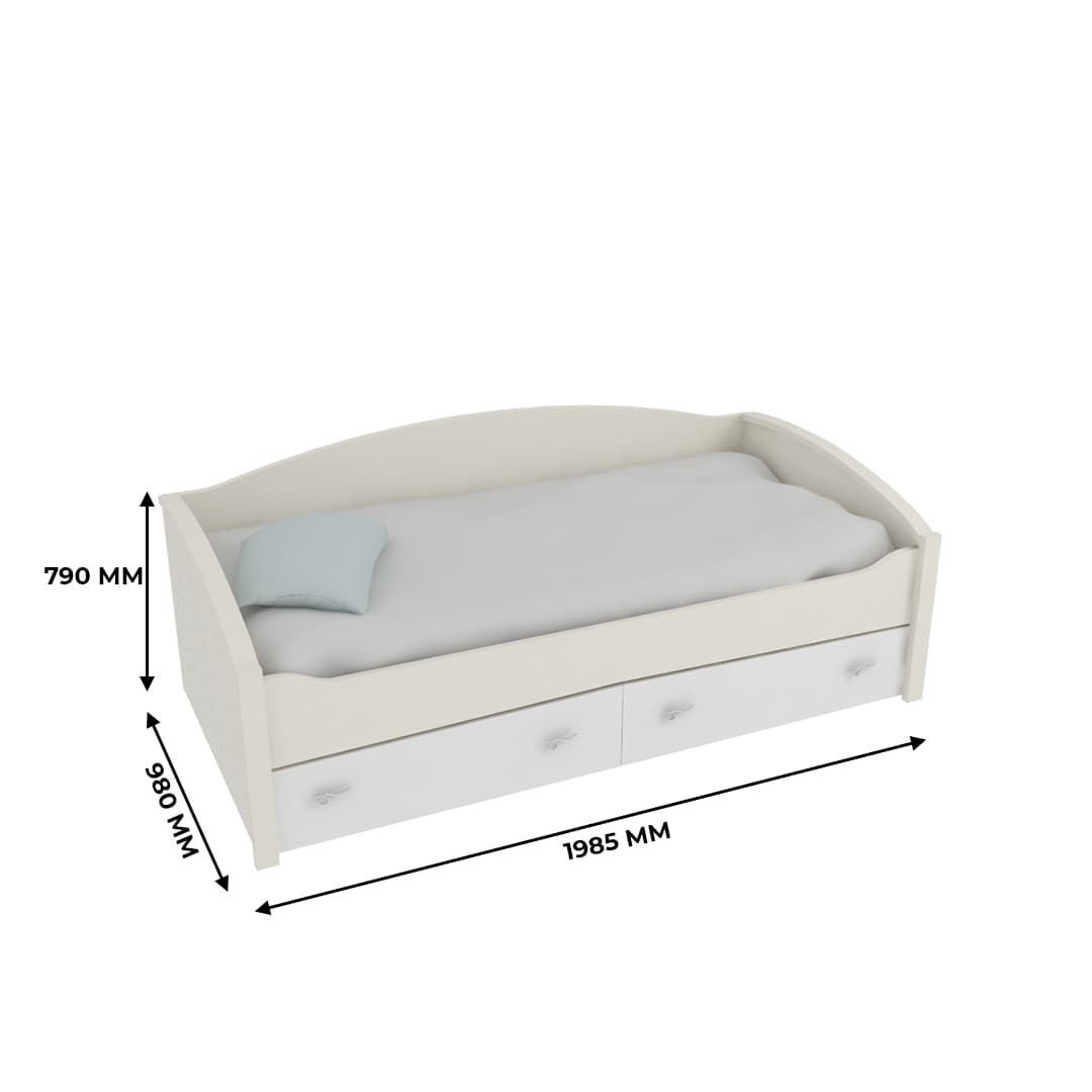 Кровать односпальная S902.1, 90х190 
