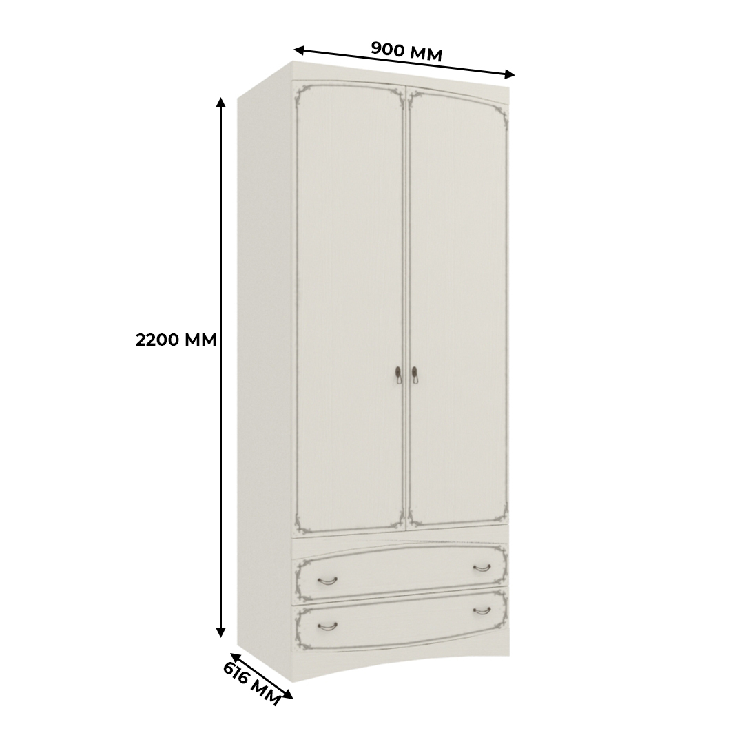 Шкаф 2 дверный с ящиками S211 