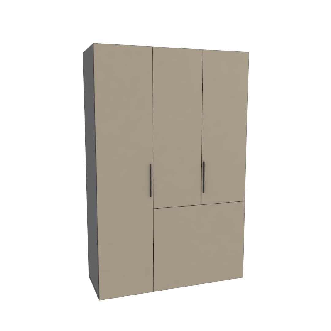 Шкаф двухдверный с фальш-стенкой и раздвижжными дверьми Z205 L/R 