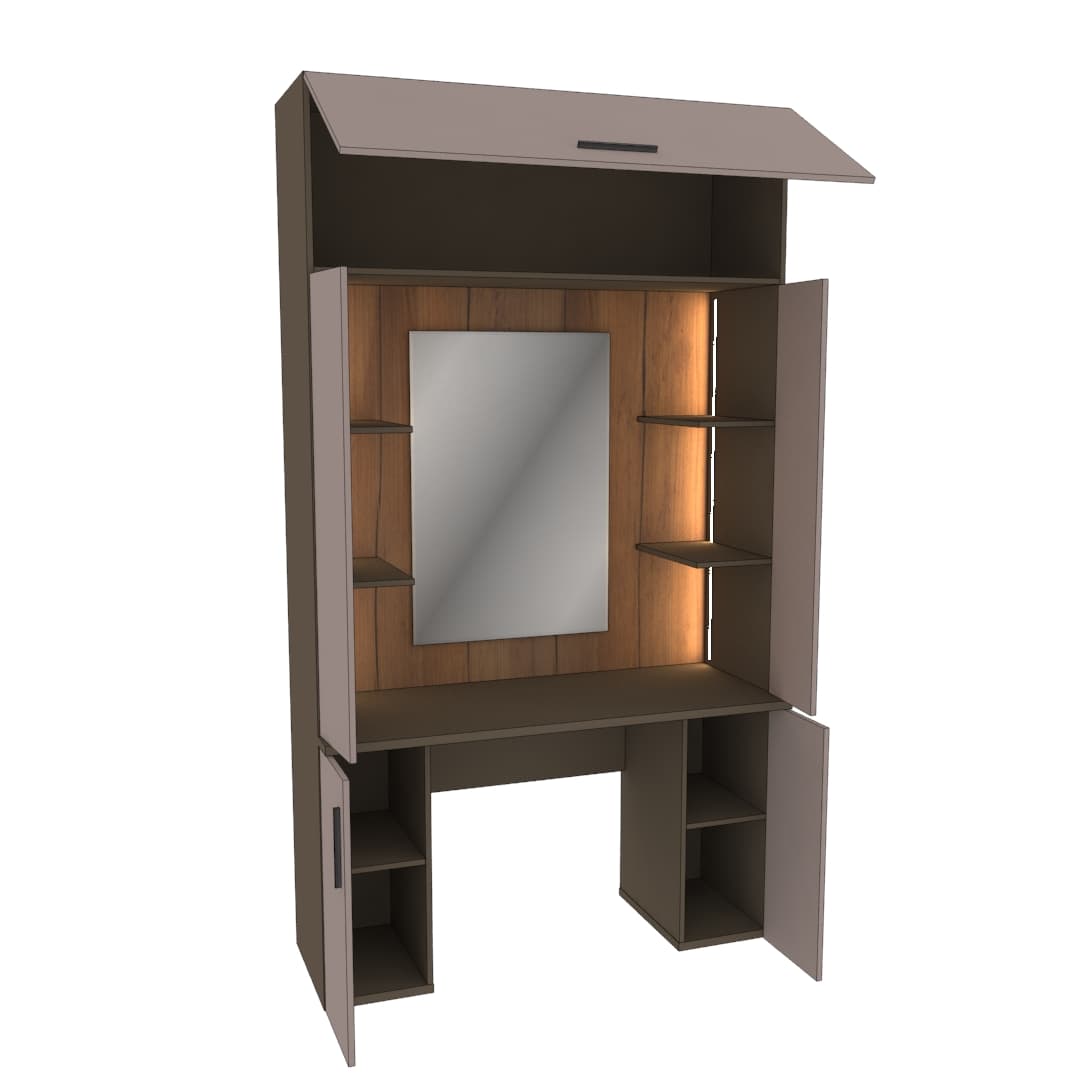 Стол туалетный с секцией и зеркалом с подсветкой  ZG404.44.1