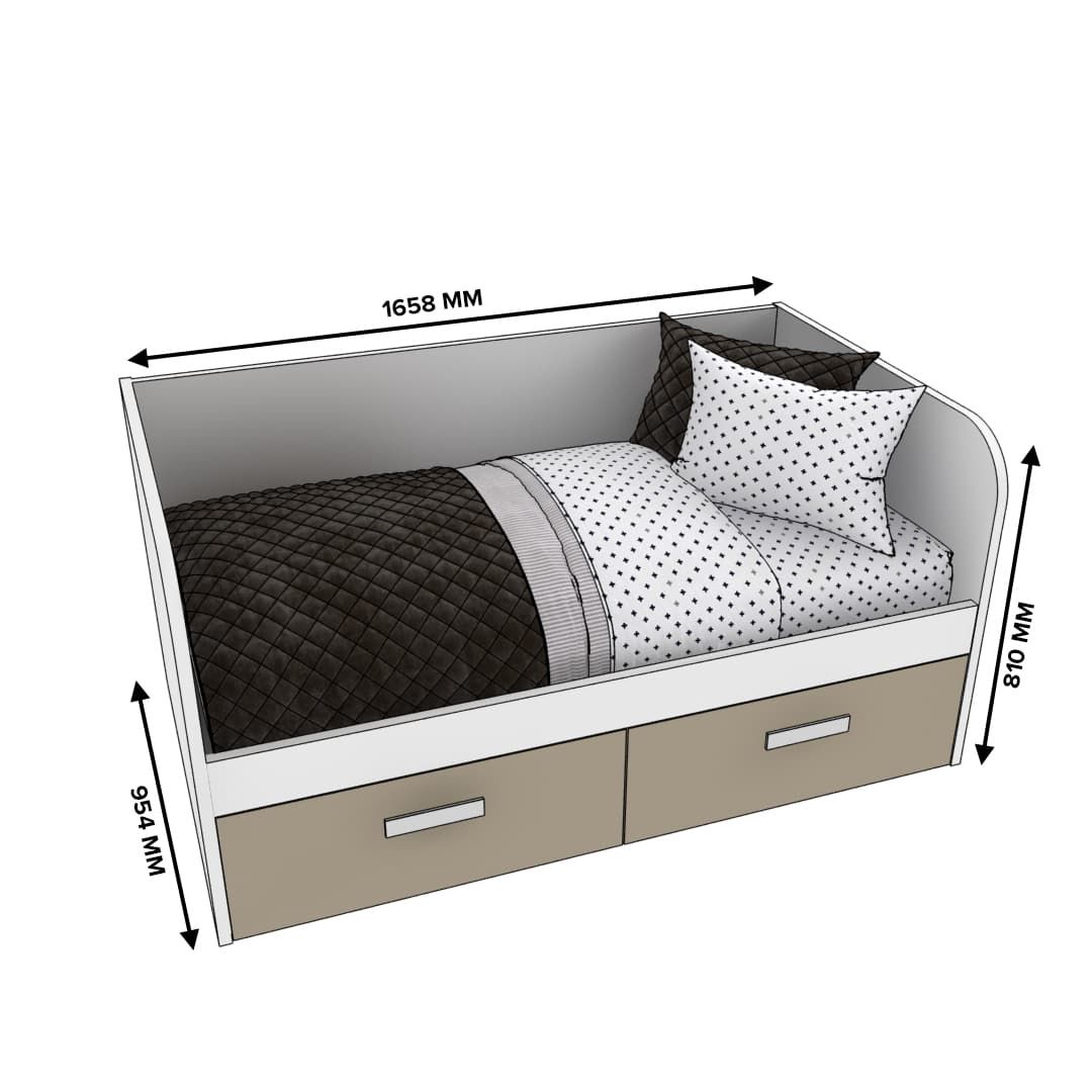 Кровать односпальная Т902.6, 80х160 
