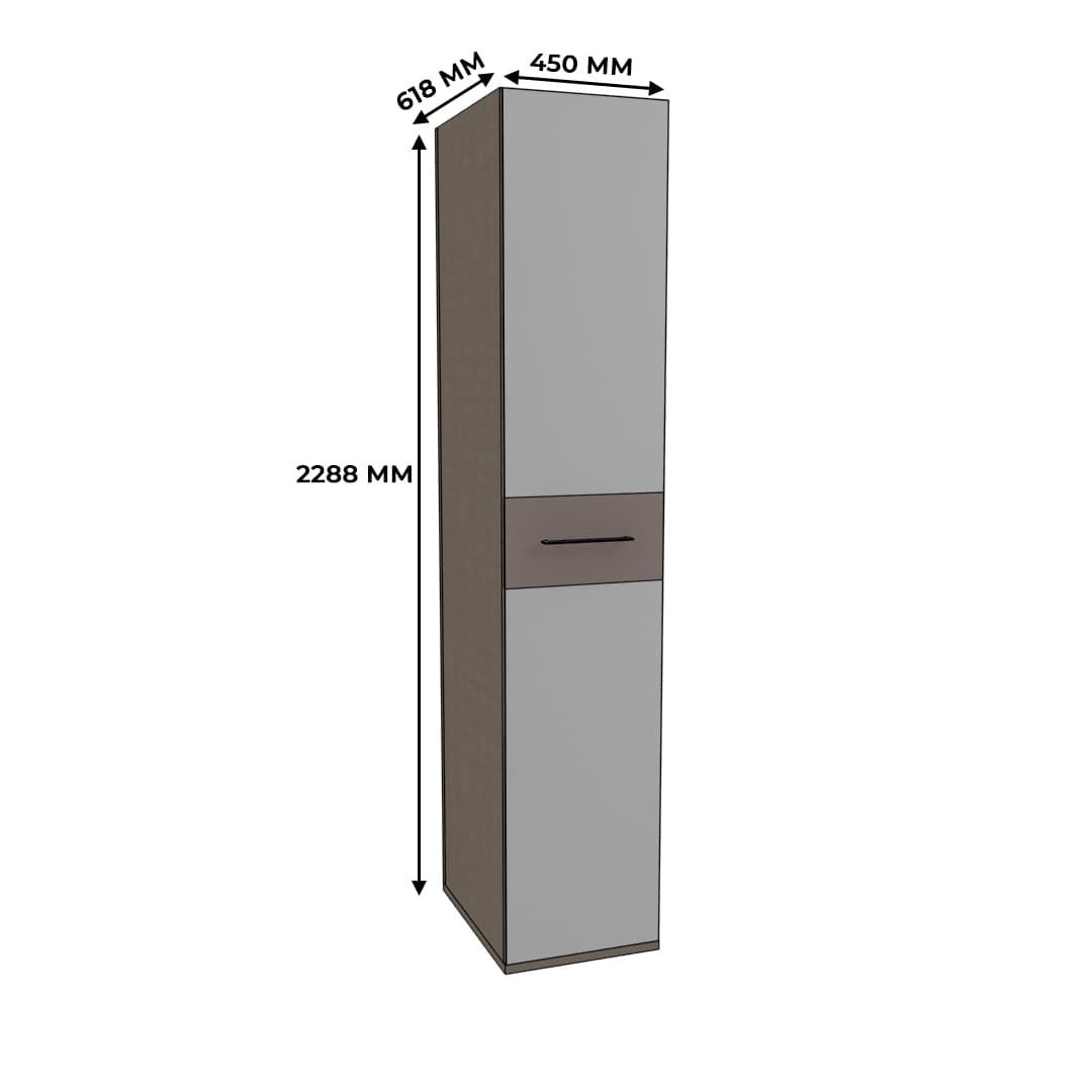 Шкаф одностворчатый узкий со вставкой NG220.60