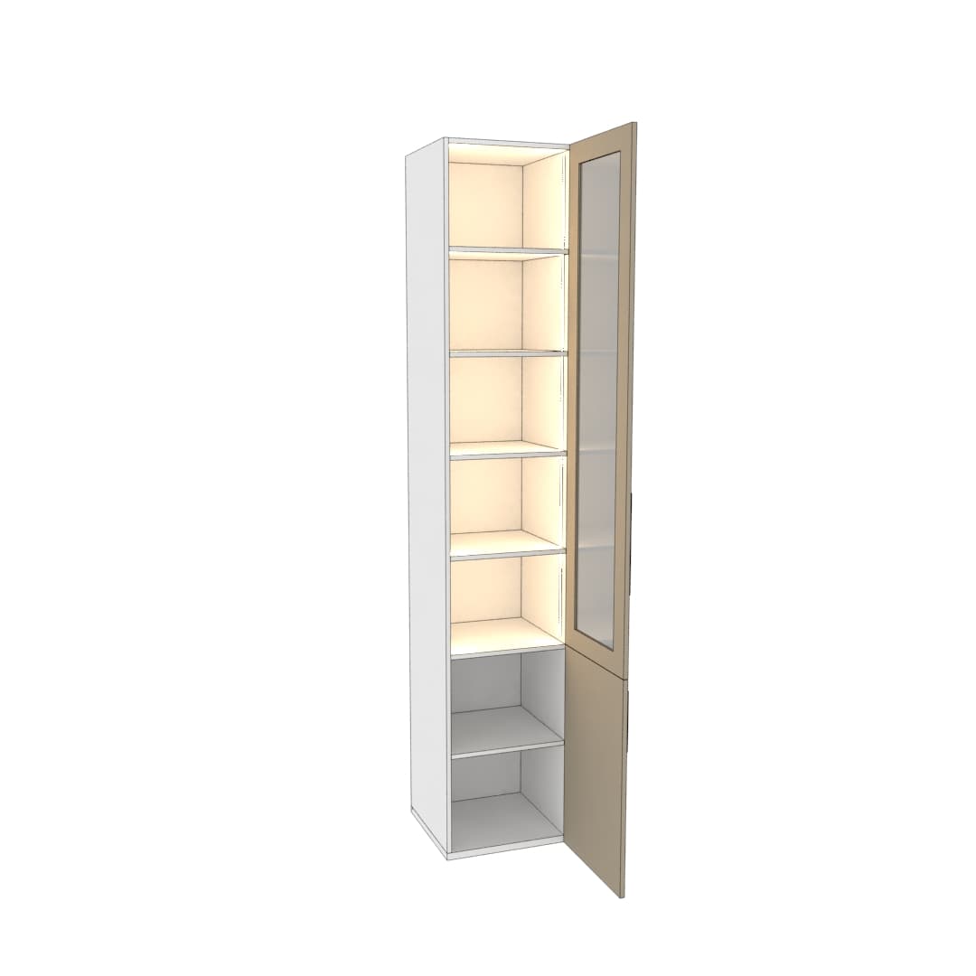 Шкаф однодверный книжный со стеклом Z222.1S с подсветкой 