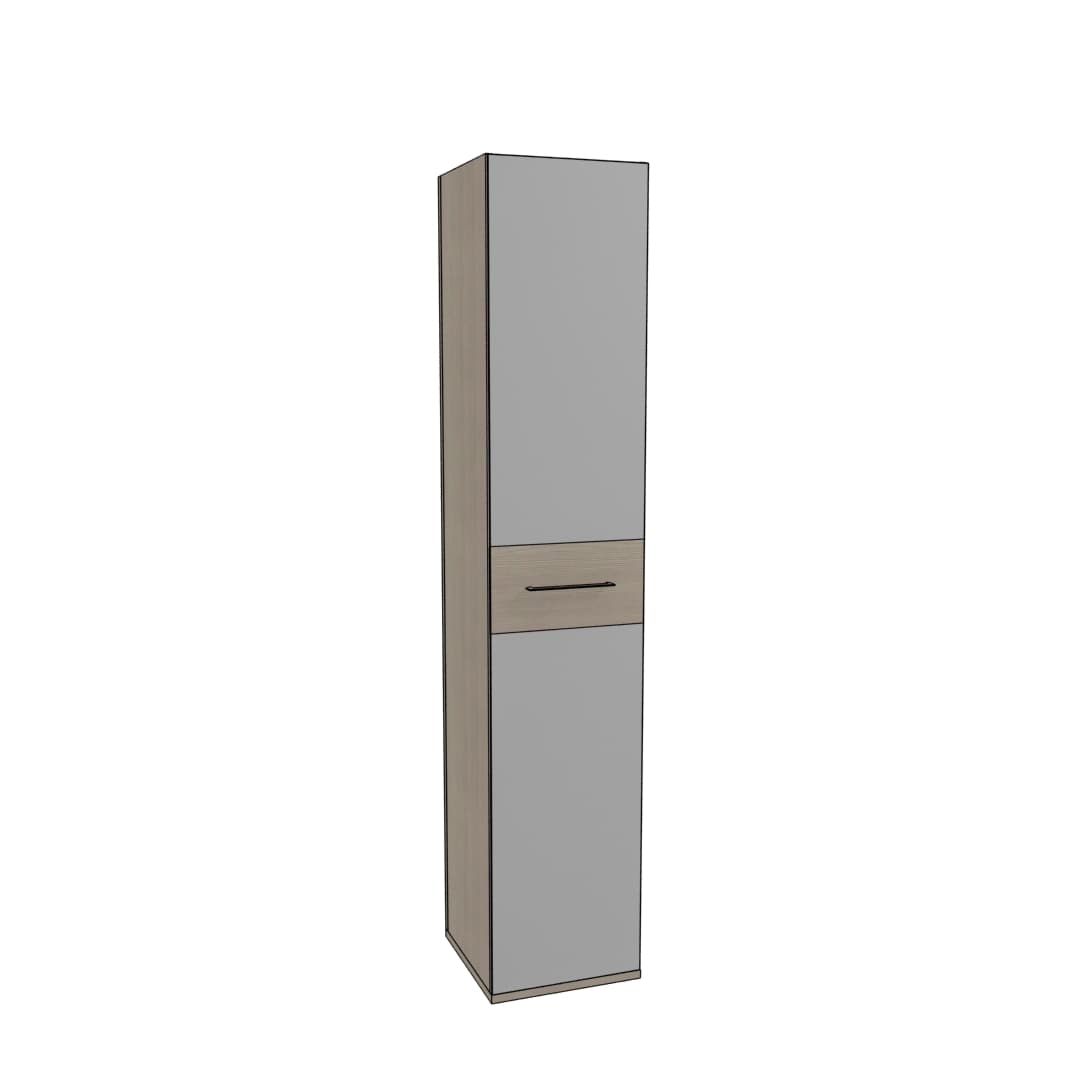 Шкаф одностворчатый узкий со вставкой NG220.45