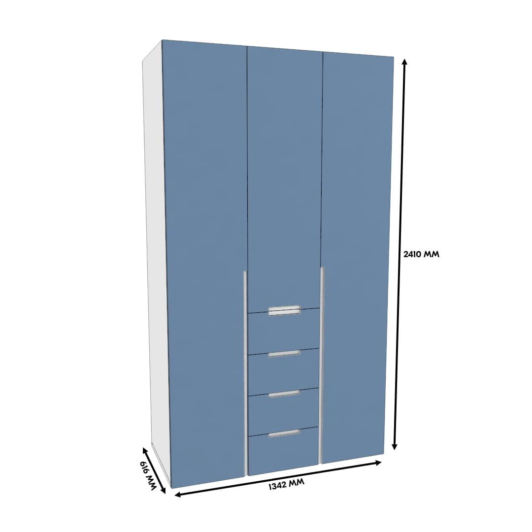 Шкаф трехдверный с ящиками глубокий ZE203.60 