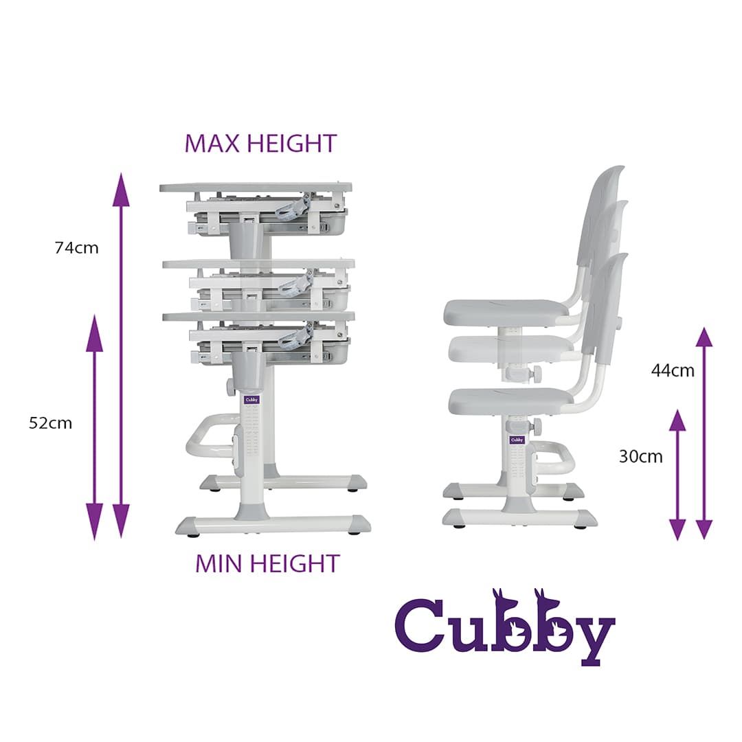 Комплект Cubby Парта и стул-трансформеры Lupin WG 