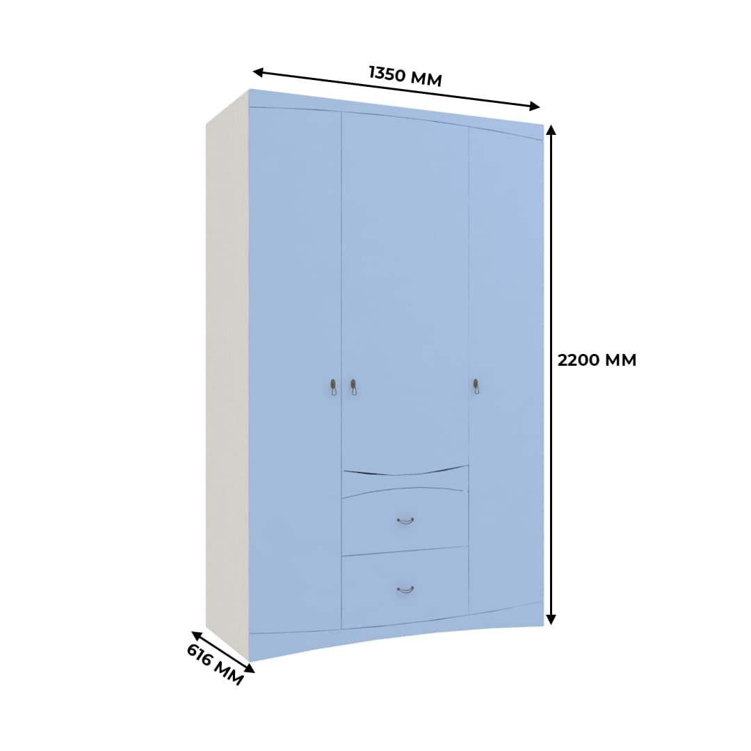 Шкаф 3 дверный с ящиками S-203.1 