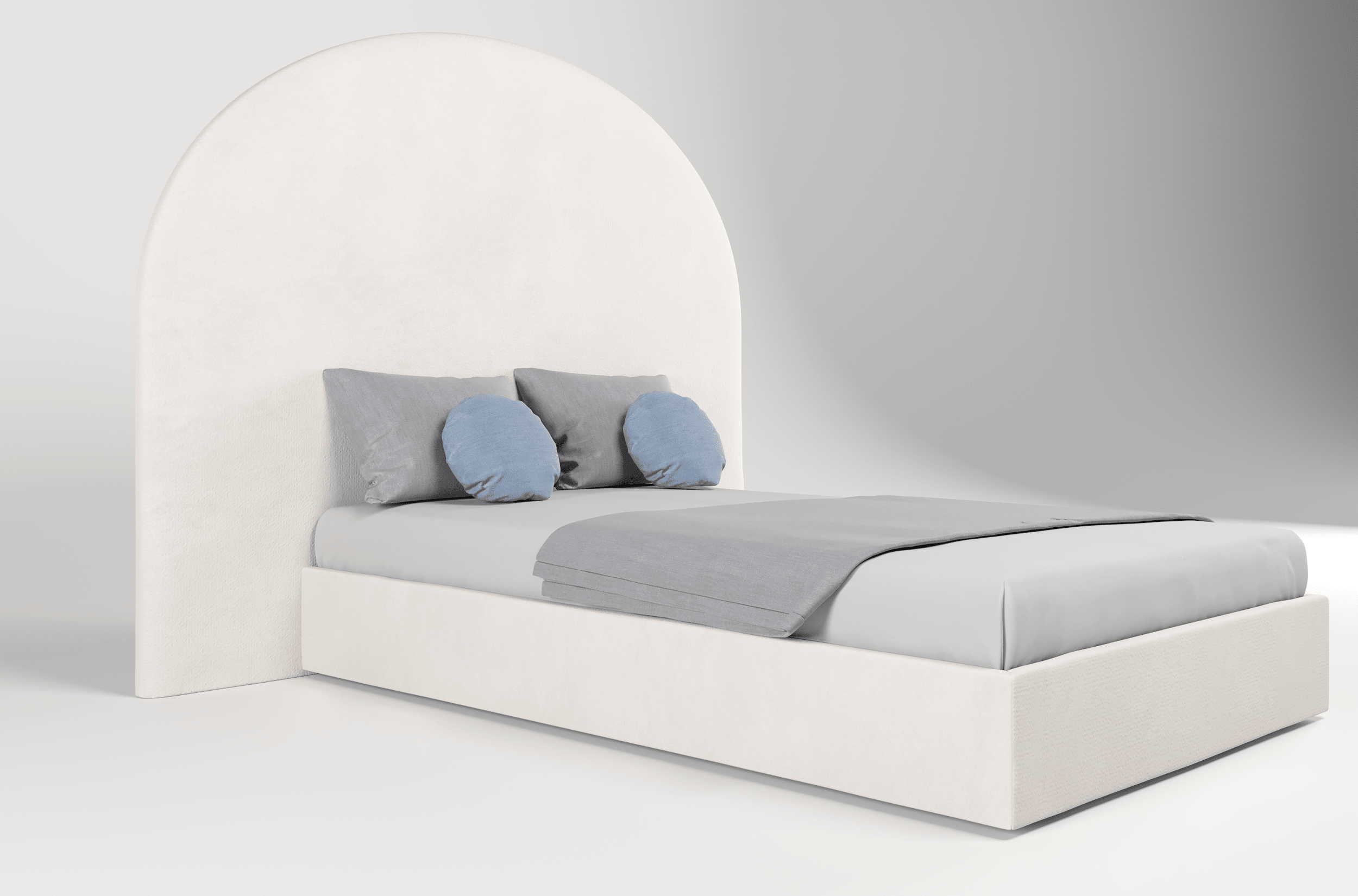 Мягкая детская кровать Аура, NEO 01 (светло-бежевый), 120x200 